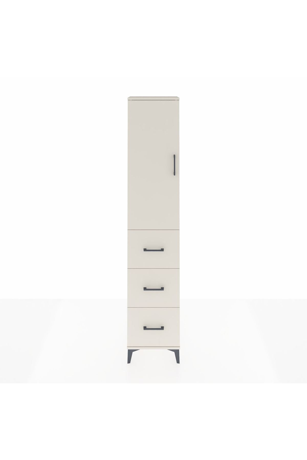 Arges Dolap 3 Raflı 3 Çekmeceli Tek Kapaklı 44x30x221 Aytaşı-Aytaşı