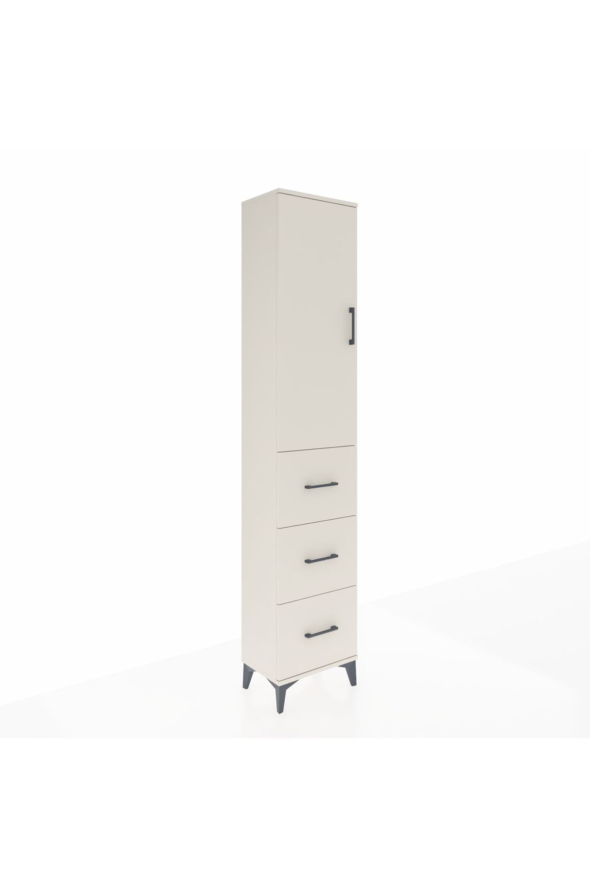 Arges Dolap 3 Raflı 3 Çekmeceli Tek Kapaklı 44x30x221 Aytaşı-Aytaşı