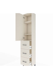 Arges Dolap 3 Raflı 3 Çekmeceli Tek Kapaklı 44x30x221 Aytaşı-Aytaşı