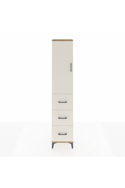 Arges Dolap 3 Raflı 3 Çekmeceli Tek Kapaklı 44x30x221 Çam-Aytaşı