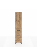 Arges Dolap 3 Raflı 3 Çekmeceli Tek Kapaklı 44x30x221