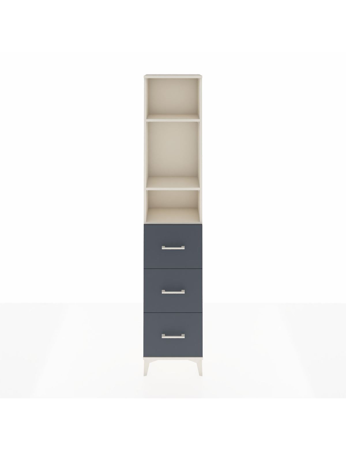 Arges Dolap 3 Raflı 3 Çekmeceli 44x30x221 Aytaşı-Antrasit