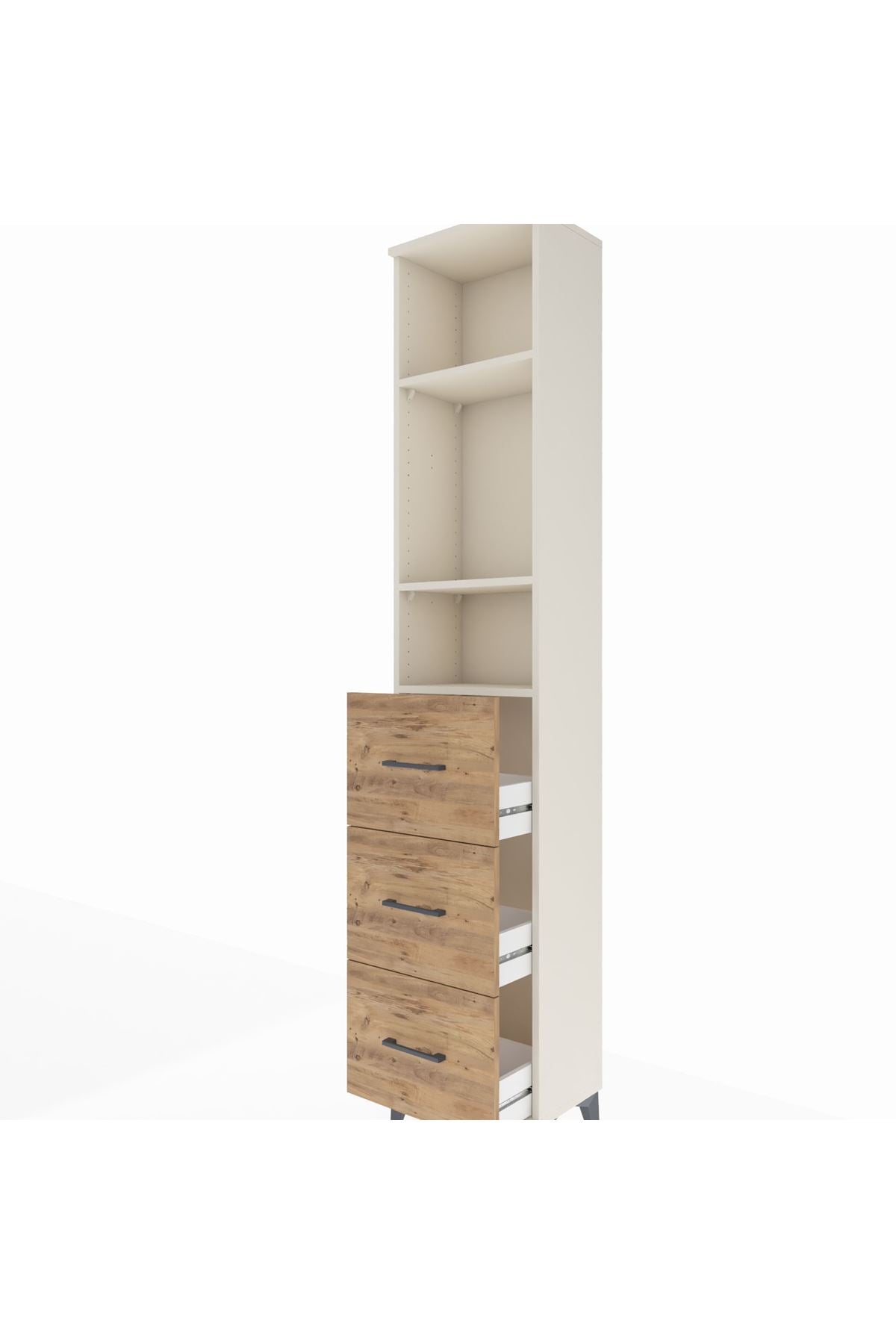 Arges Dolap 3 Raflı 3 Çekmeceli 44x30x221 Aytaşı-Çam