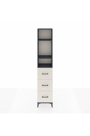 Arges Dolap 3 Raflı 3 Çekmeceli 44x30x221 Antrasit-Aytaşı