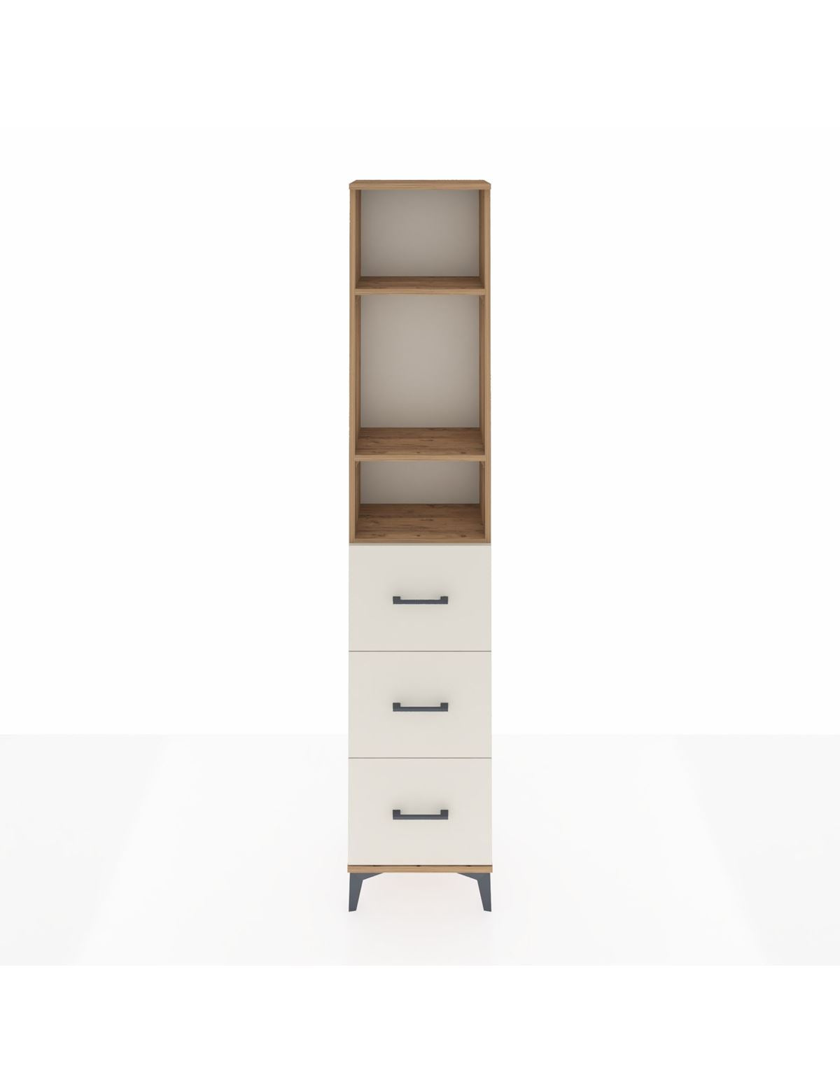 Arges Dolap 3 Raflı 3 Çekmeceli 44x30x221 Çam-Aytaşı