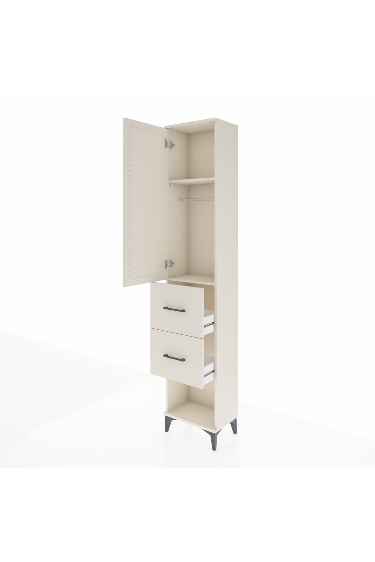 Arges Dolap 2 Raflı 2 Çekmeceli Tek Askılı 44x30x221 Aytaşı-Aytaşı