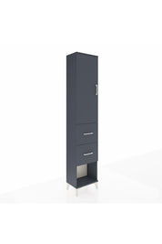 Arges Dolap 2 Raflı 2 Çekmeceli Tek Askılı 44x30x221 Antrasit-Antrasit