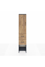 Arges Dolap 2 Raflı 2 Çekmeceli Tek Askılı 44x30x221 Antrasit-Çam