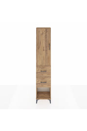 Arges Dolap 2 Raflı 2 Çekmeceli Tek Askılı 44x30x221 Çam-Çam