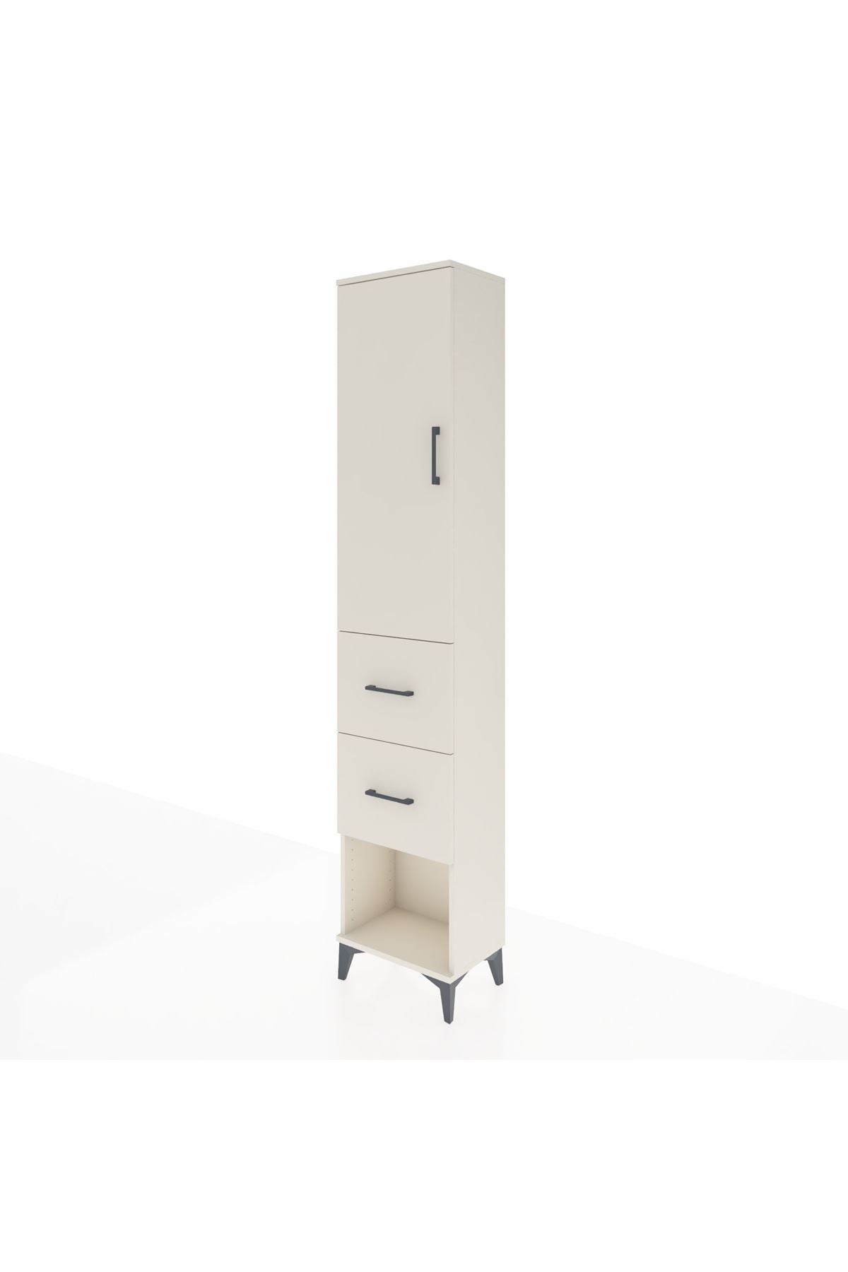 Arges Dolap 3 Raflı 2 Çekmeceli Tek Kapaklı 44x30x221 Aytaşı-Aytaşı