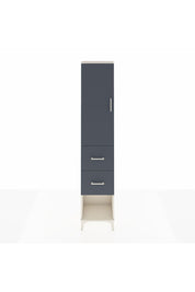 Arges Dolap 3 Raflı 2 Çekmeceli Tek Kapaklı 44x30x221 Aytaşı-Antrasit