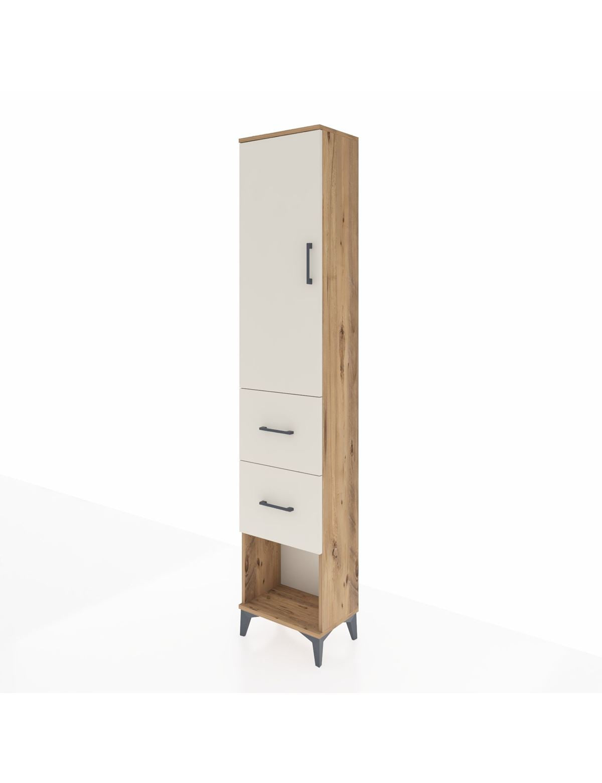 Arges Dolap 3 Raflı 2 Çekmeceli Tek Kapaklı 44x30x221 - S28M137V7A