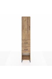 Arges Dolap 3 Raflı 2 Çekmeceli Tek Kapaklı 44x30x221 Çam-Çam