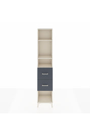 Arges Dolap 3 Raflı 2 Çekmeceli 44x30x221 Aytaşı-Antrasit