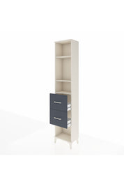 Arges Dolap 3 Raflı 2 Çekmeceli 44x30x221 Aytaşı-Antrasit