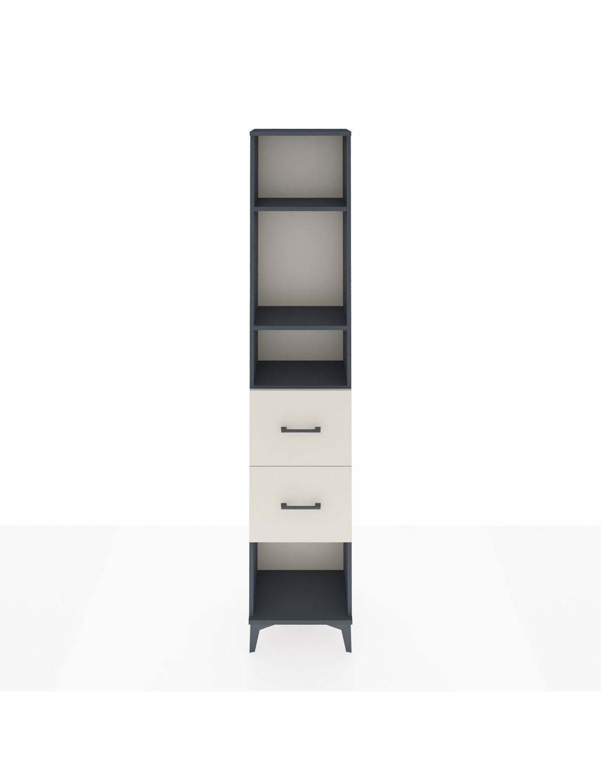 Arges Dolap 3 Raflı 2 Çekmeceli 44x30x221 Antrasit-Aytaşı