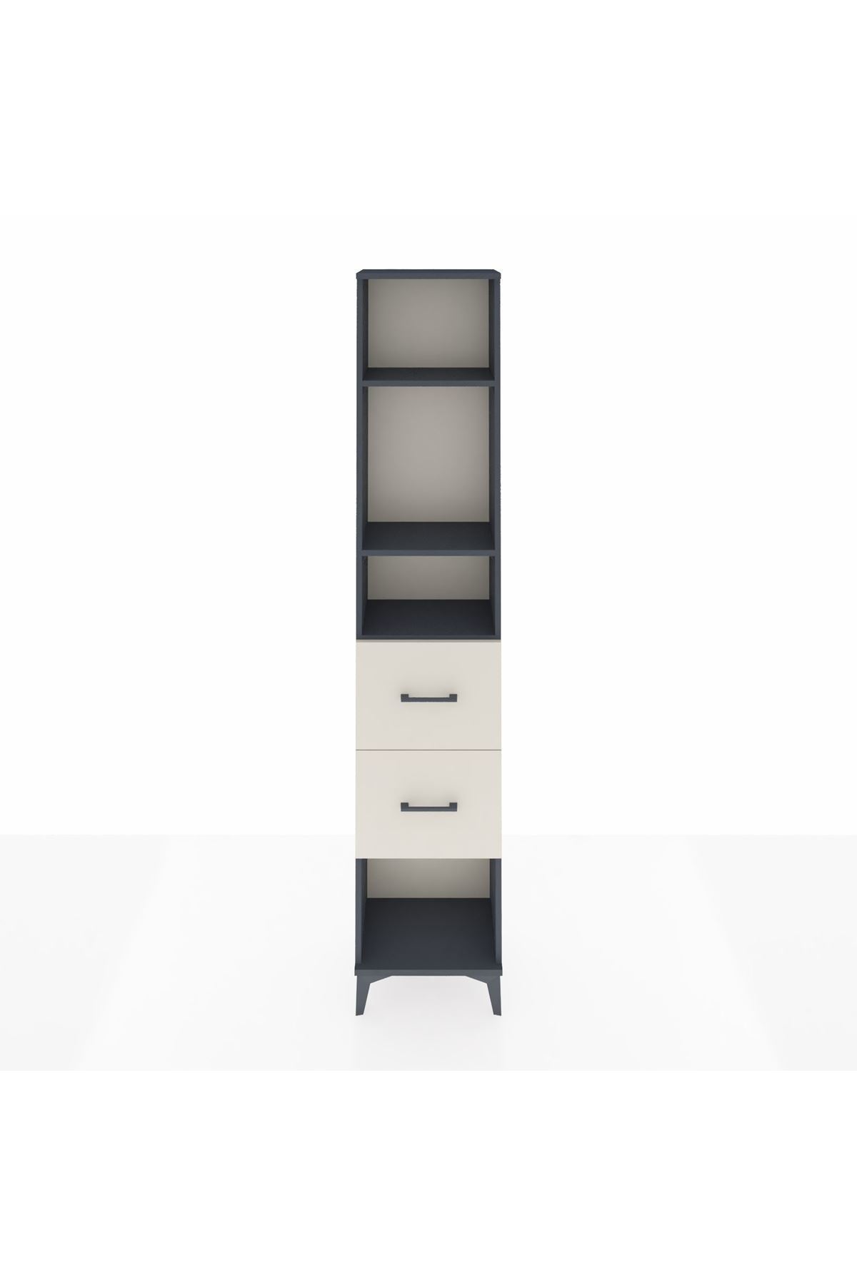 Arges Dolap 3 Raflı 2 Çekmeceli 44x30x221 Antrasit-Aytaşı