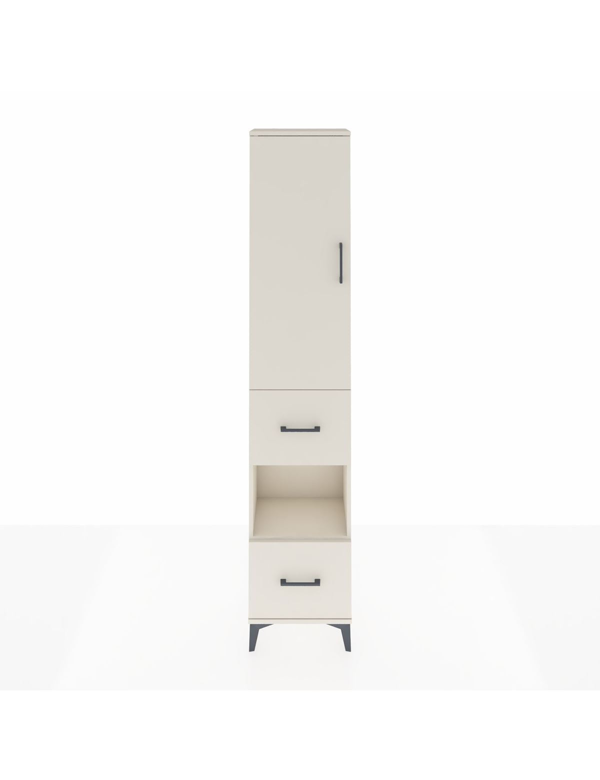 Arges Dolap 3 Raflı 2 Çekmeceli Tek Askılı 44x30x221 Aytaşı-Aytaşı