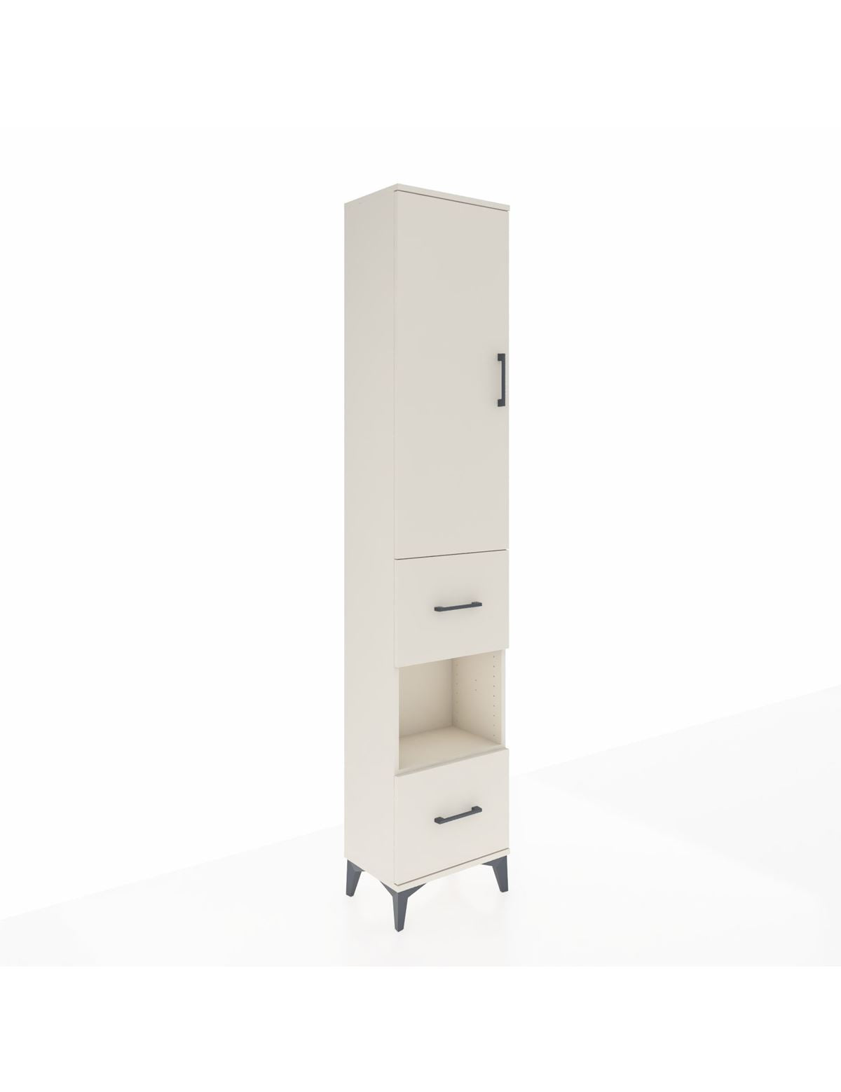 Arges Dolap 3 Raflı 2 Çekmeceli Tek Askılı 44x30x221 Aytaşı-Aytaşı