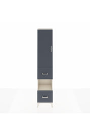 Arges Dolap 3 Raflı 2 Çekmeceli Tek Askılı 44x30x221 Aytaşı-Antrasit