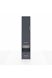 Arges Dolap 3 Raflı 2 Çekmeceli Tek Askılı 44x30x221 Antrasit-Antrasit