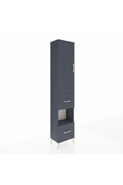 Arges Dolap 3 Raflı 2 Çekmeceli Tek Askılı 44x30x221 Antrasit-Antrasit