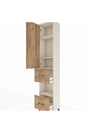 Arges Dolap 4 Raflı 2 Çekmeceli Tek Kapaklı 44x30x221 Aytaşı-Çam