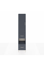 Arges Dolap 4 Raflı 2 Çekmeceli Tek Kapaklı 44x30x221 Antrasit-Antrasit