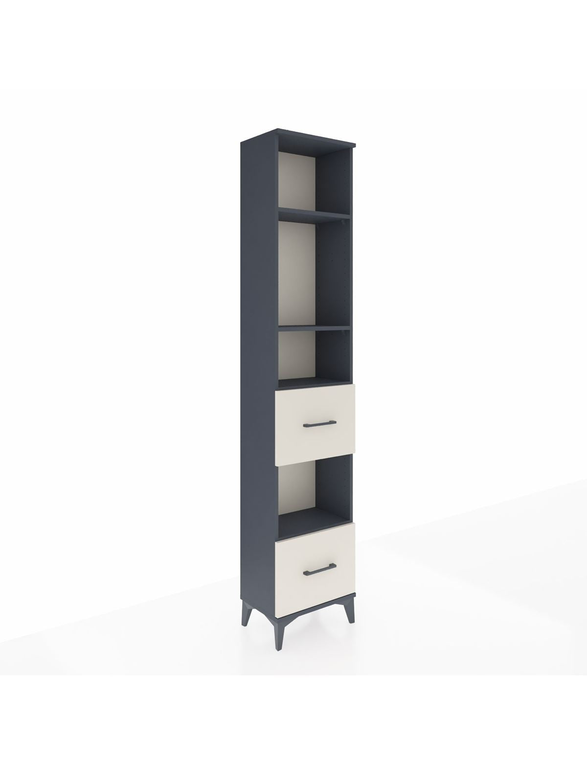 Arges Dolap 4 Raflı 2 Çekmeceli 44x30x221 Antrasit-Aytaşı