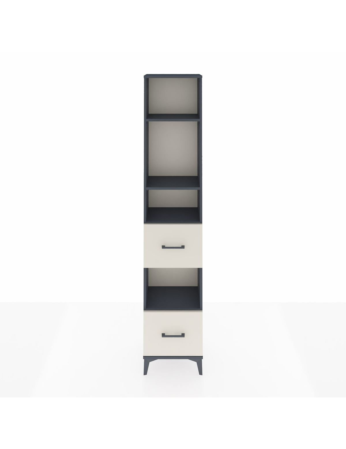 Arges Dolap 4 Raflı 2 Çekmeceli 44x30x221 Antrasit-Aytaşı