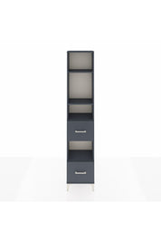 Arges Dolap 4 Raflı 2 Çekmeceli 44x30x221 Antrasit-Antrasit