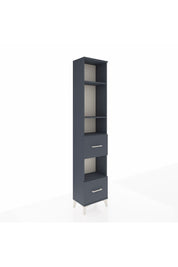 Arges Dolap 4 Raflı 2 Çekmeceli 44x30x221 Antrasit-Antrasit