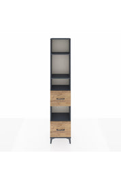 Arges Dolap 4 Raflı 2 Çekmeceli 44x30x221 Antrasit-Çam