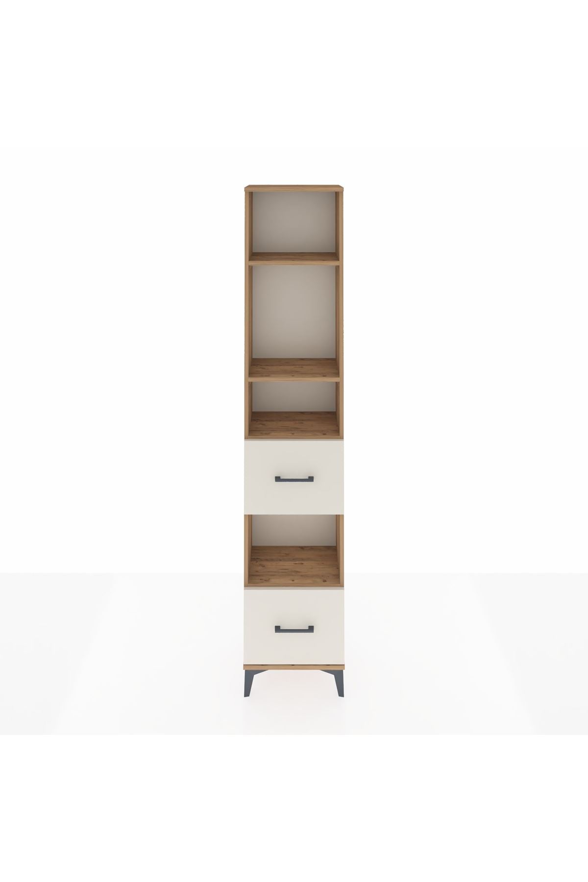 Arges Dolap 4 Raflı 2 Çekmeceli 44x30x221 Çam-Aytaşı