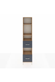 Arges Dolap 4 Raflı 2 Çekmeceli 44x30x221 Çam-Antrasit