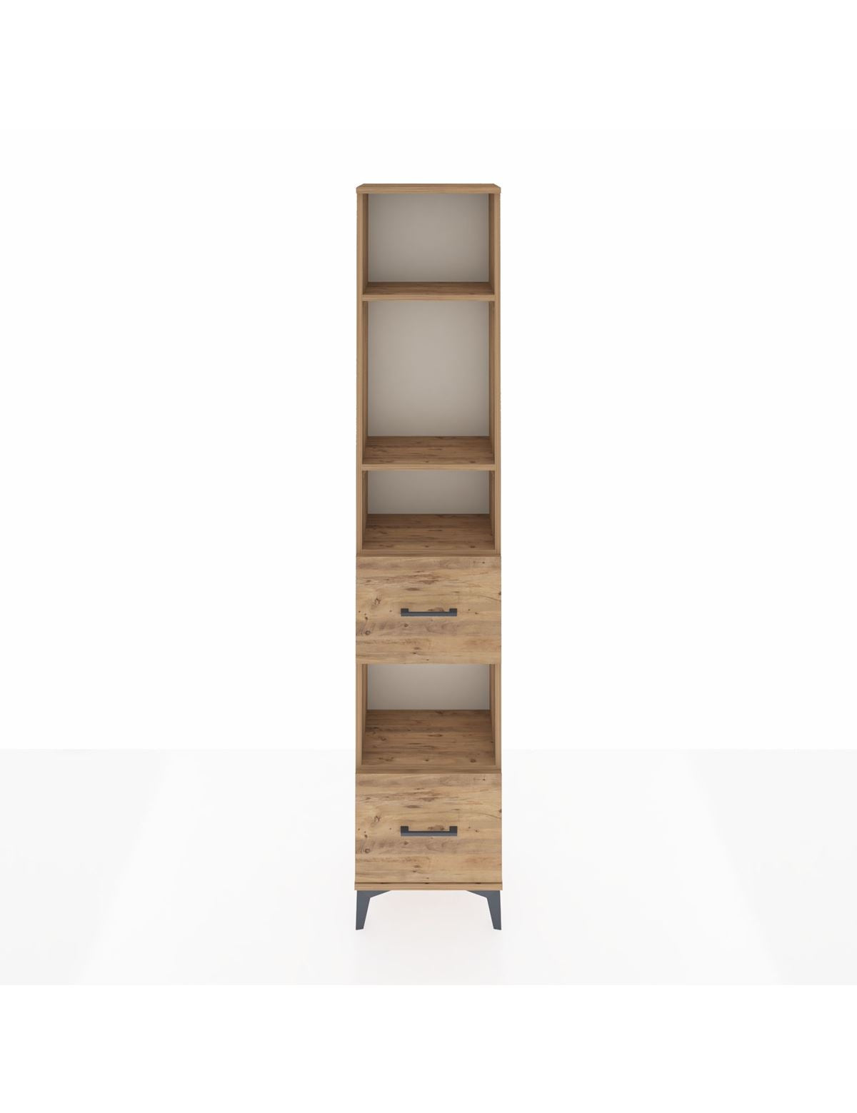 Arges Dolap 4 Raflı 2 Çekmeceli 44x30x221 Çam-Çam