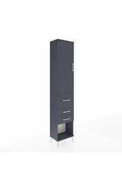 Arges Dolap 2 Raflı 3 Çekmeceli Tek Askılı 44x30x221 Antrasit-Antrasit