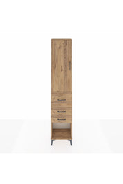 Arges Dolap 2 Raflı 3 Çekmeceli Tek Askılı 44x30x221 Çam-Çam