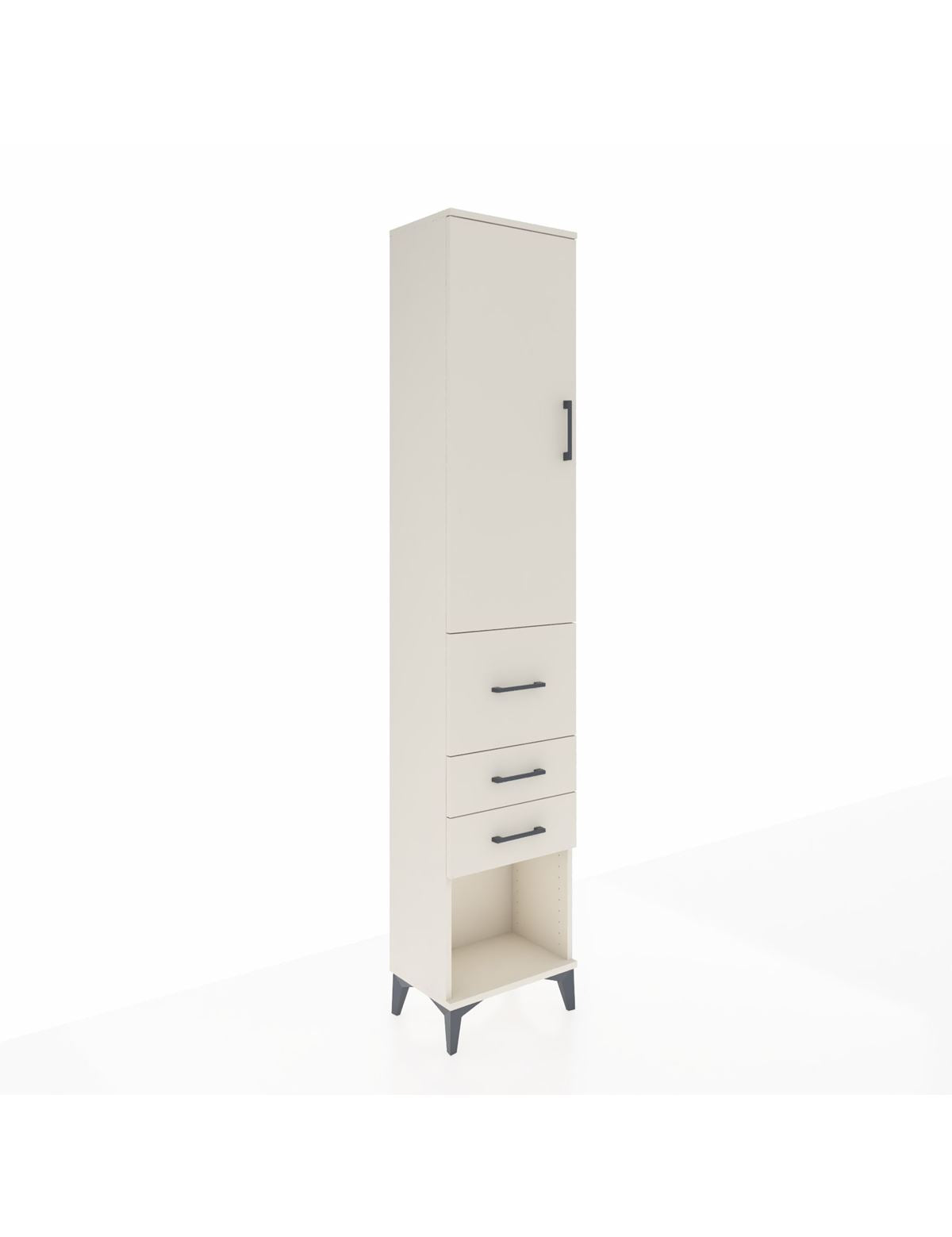 Arges Dolap 3 Raflı 3 Çekmeceli Tek Kapaklı 44x30x221 Aytaşı-Aytaşı