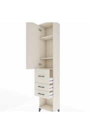 Arges Dolap 3 Raflı 3 Çekmeceli Tek Kapaklı 44x30x221 Aytaşı-Aytaşı