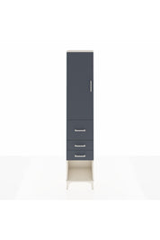 Arges Dolap 3 Raflı 3 Çekmeceli Tek Kapaklı 44x30x221 Aytaşı-Antrasit