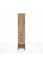 Arges Dolap 3 Raflı 3 Çekmeceli Tek Kapaklı 44x30x221 Çam-Çam