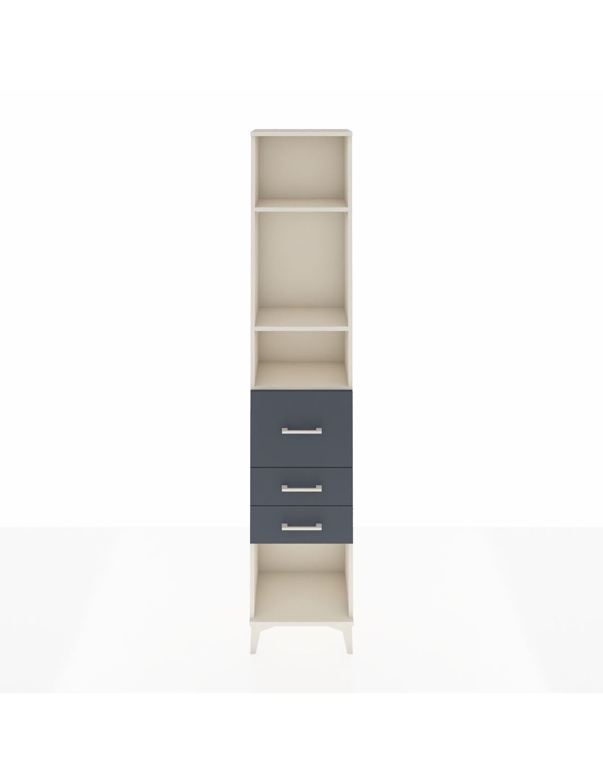 Arges Dolap 3 Raflı 3 Çekmeceli 44x30x221 Aytaşı-Antrasit