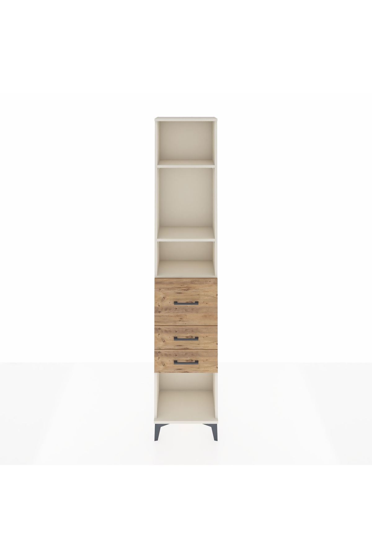 Arges Dolap 3 Raflı 3 Çekmeceli 44x30x221 Aytaşı-Çam