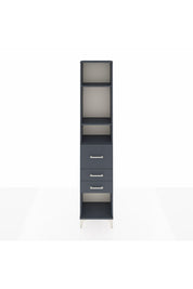 Arges Dolap 3 Raflı 3 Çekmeceli 44x30x221 Antrasit-Antrasit