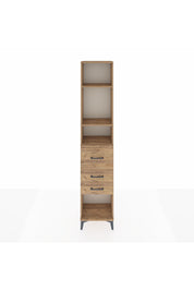 Arges Dolap 3 Raflı 3 Çekmeceli 44x30x221 Çam-Çam