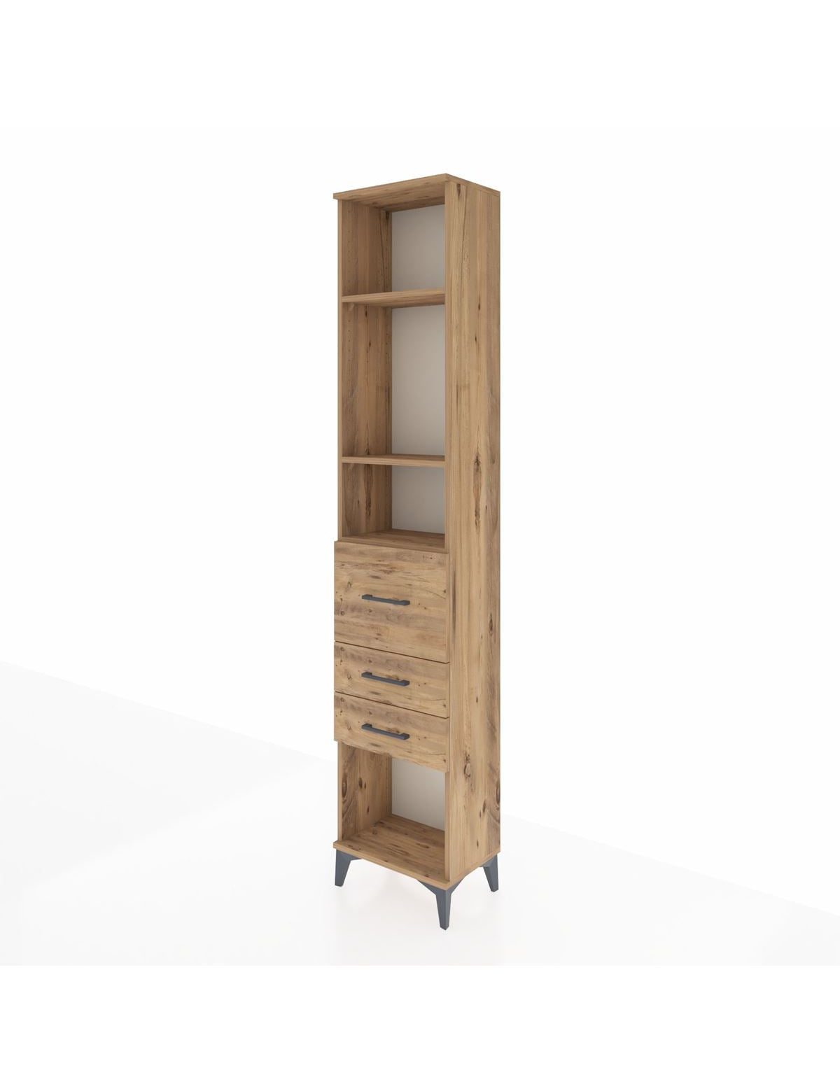 Arges Dolap 3 Raflı 3 Çekmeceli 44x30x221 - S28M144V9A