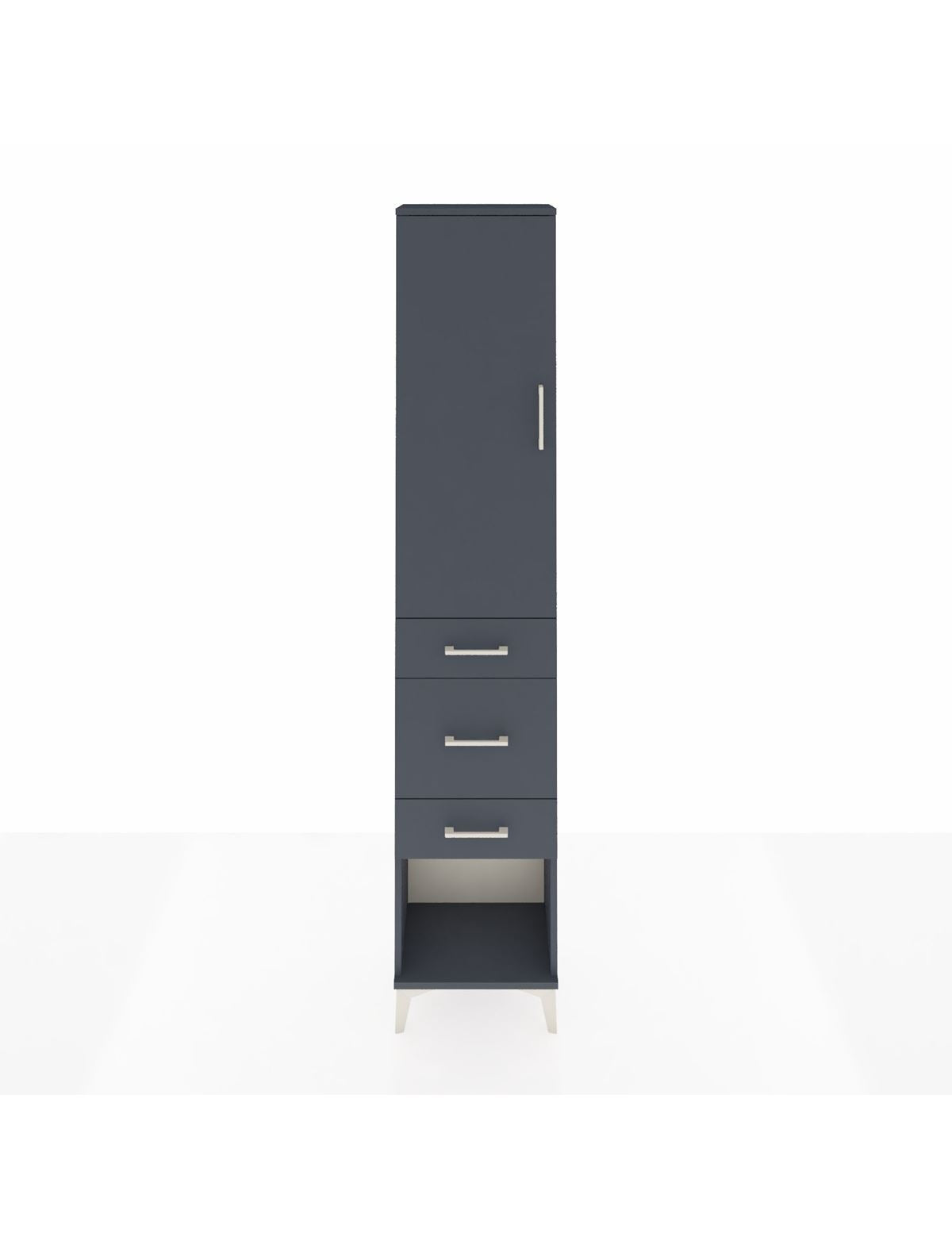 Arges Dolap 2 Raflı 3 Çekmeceli Tek Askılı 44x30x221 Antrasit-Antrasit