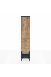 Arges Dolap 2 Raflı 3 Çekmeceli Tek Askılı 44x30x221 Antrasit-Çam