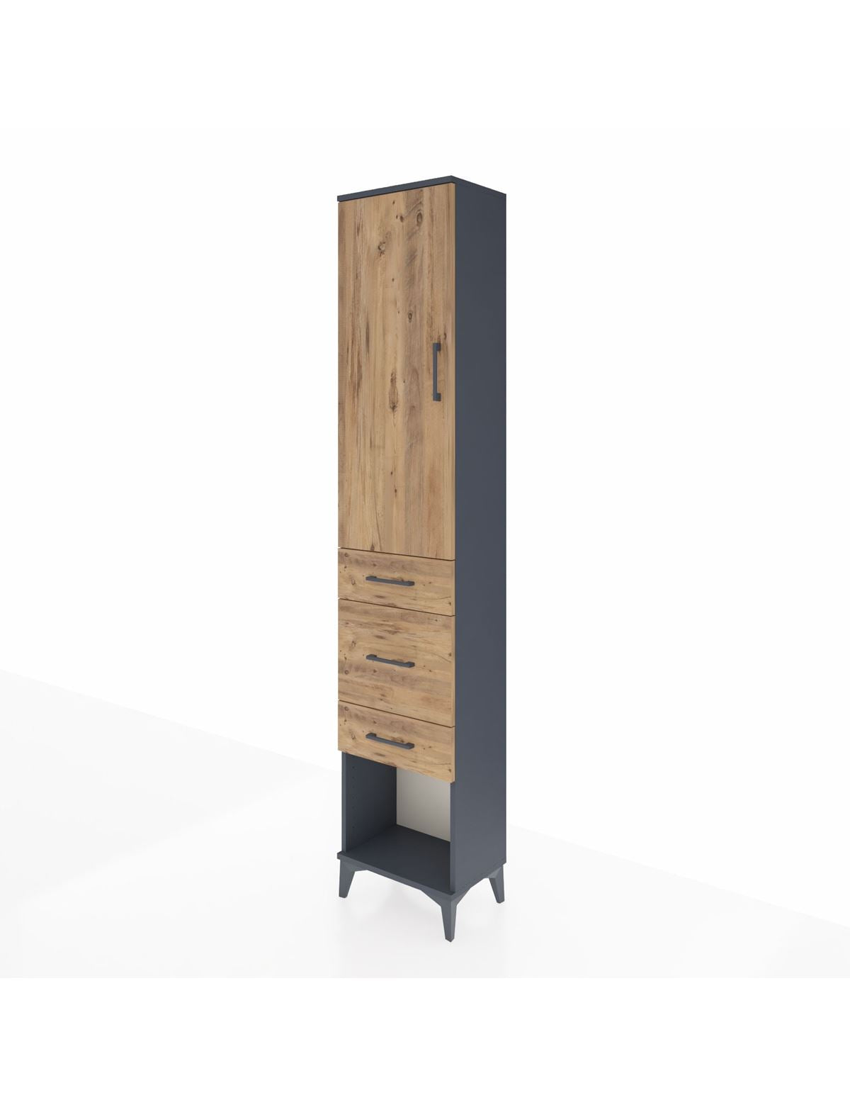 Arges Dolap 2 Raflı 3 Çekmeceli Tek Askılı 44x30x221 - S28M145V6A